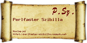 Perlfaster Szibilla névjegykártya